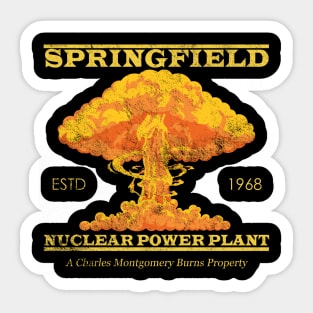 Springfield Nuclear Power Plant, distressed Sticker